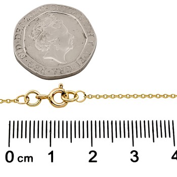 9ct gold 1.5g 18 inch trace Chain